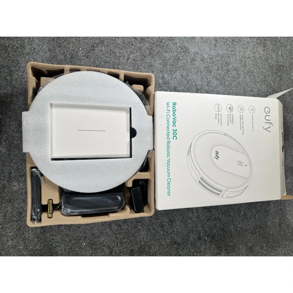 Eufy RoboVac 30C Wi-Fi Robot Vacuum Cleaner T2118 BoostIQ 1500Pa New Open Box